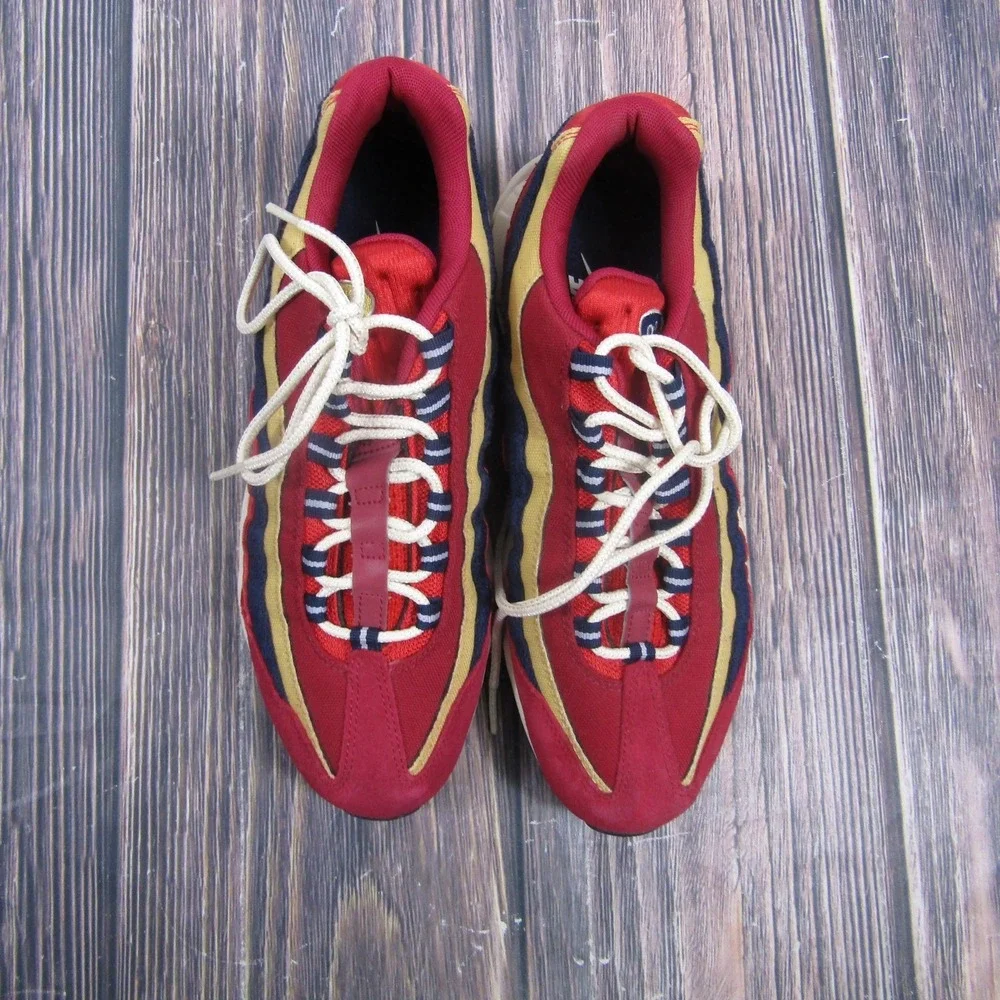 Nike Air Max 95 Shoes Mens Size 8.5 Red Suede Running Casual 538416-603